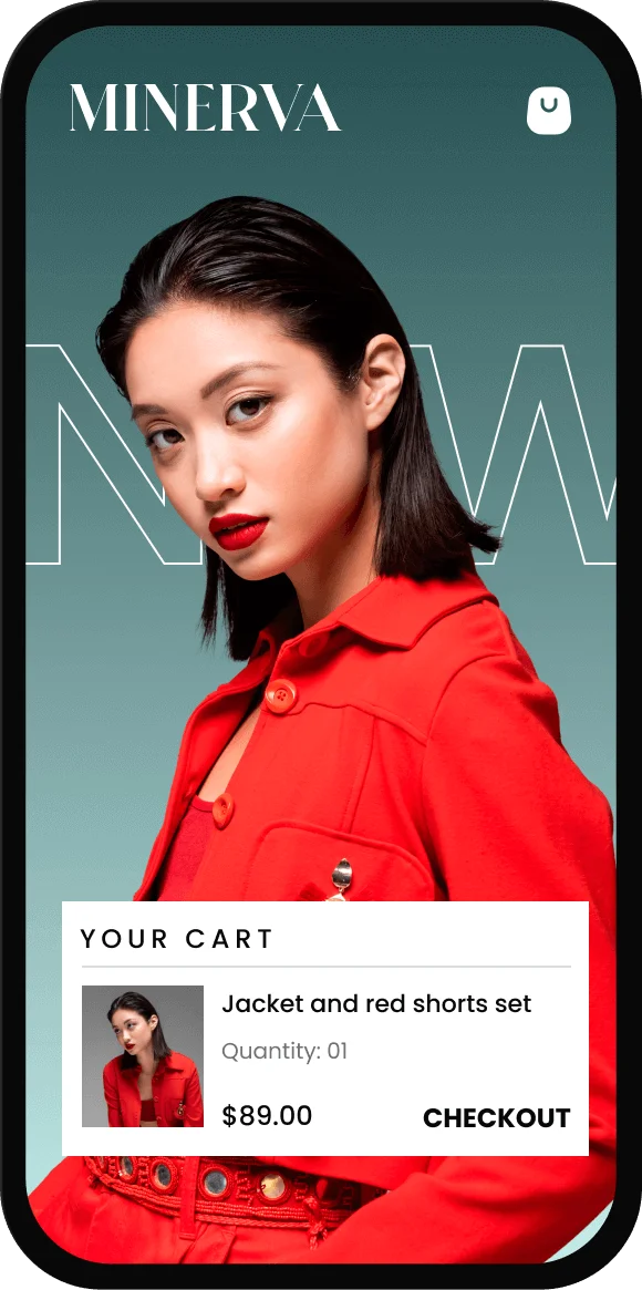 Website example on mobile